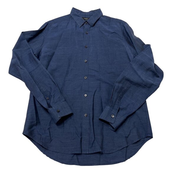 Theory Button Up Shirt in Blue - Picture 1 of 3